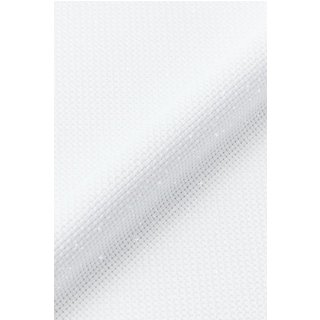 DMC 14 HPI Iridescent Cross Stitch Fabric Blanc
