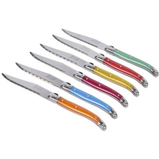 Conjunto de 6 Facas em Aço Inox Jean Neron Coloridas