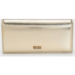 Bolsa Feminina Santa Lolla Metalizada Textura Cobra Dourada