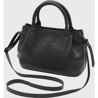 Bolsa Transversal de Couro Mariart Mini Capitólio Preta