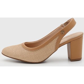 Scarpin Feminino Modare Textura Trançada Bege
