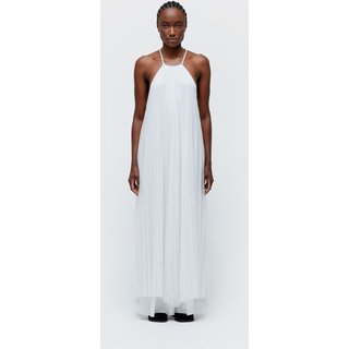 Vestido longo tule plissado OSKLEN
