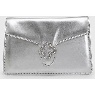 Bolsa Feminina Capodarte Média Metalizada Prata