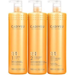 Kit Cadiveu Professional Nutri Glow Shampoo Condicionador Máscara Litro (3 produtos)