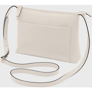 Bolsa Transversal de Couro Mariart Tacacá Branco Tucano