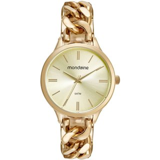 Relógio Feminino Corrente Dourado Mondaine