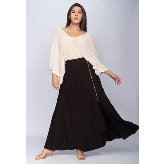 Saia Amazônia Vital Midi com Zíper Preto
