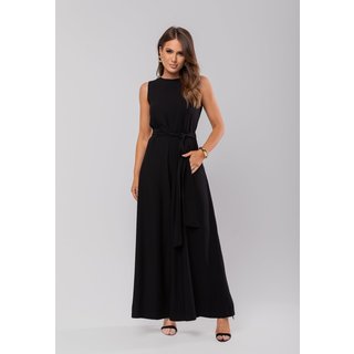 Macacão Regata Feminino Alfaiataria Pantalona Salvatore Fashion Preto