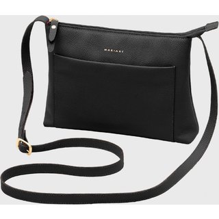 Bolsa Transversal Couro Mariart Orquídea Preta