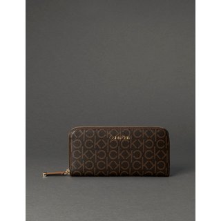 Carteira Feminina Ziper Monograma Calvin Klein - Marrom Calvin Klein Jeans