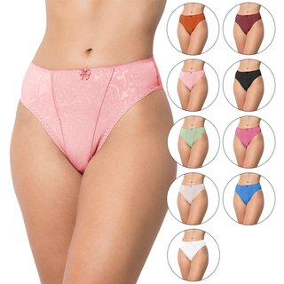 Kit 10 Calcinhas Gabi Lingerie Tanga Confortável Lisa Cintura Média Multicolorido