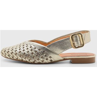 Sapatilha Feminino Bottero Trama Metalizado Dourado