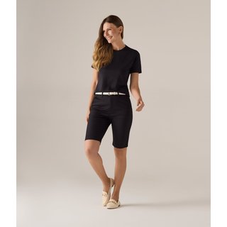 Bermuda Makenji Cos Social E Bolso-Faca Feminina Preta