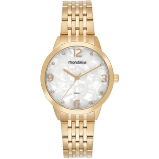 Relógio Feminino Mondaine Dourado Madreperola Mondaine