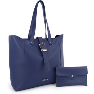 Bolsa Saco Feminina Fivela Retta Oficial Azul