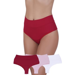 Kit 3 Calcinhas Clássica Canelada Concept Lingerie Multicolorido
