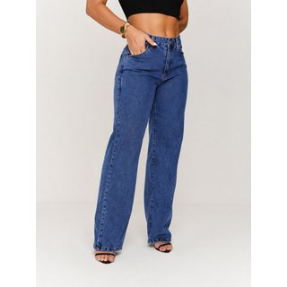 Calça Feminina Jeans Light Super Balão Manchada