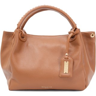 Bolsa Feminina Em Couro Alça de Mão Caramelo "Roraia Teles"""