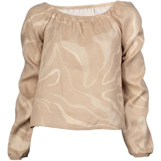 Bata Feminina Habana Manga Longa Bege Claro