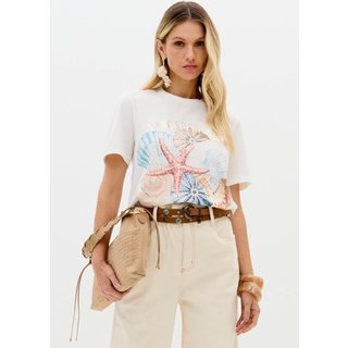T-shirt De Algodão Com Estampa Lança Perfume