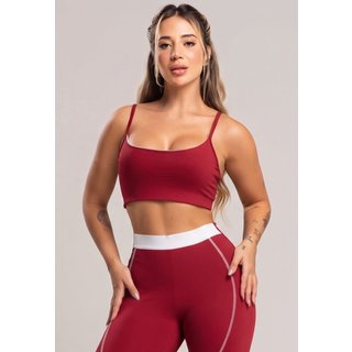Top Fitness MVB Modas Duplo Alcinha de Regulagem Poliamida Cherry