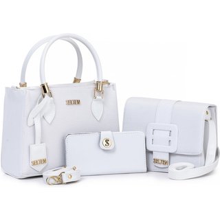 Kit Bolsas Transversais Feminina Selten Branca