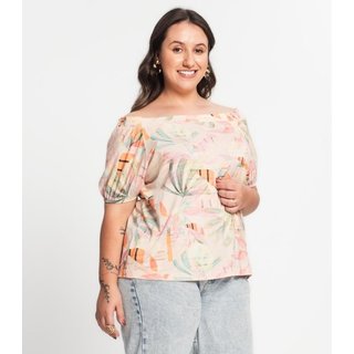 Blusa Ciganinha Plus Select Bege