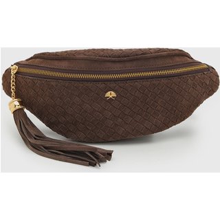 Bolsa Feminina Luiza Barcelos Pequena Textura Marrom