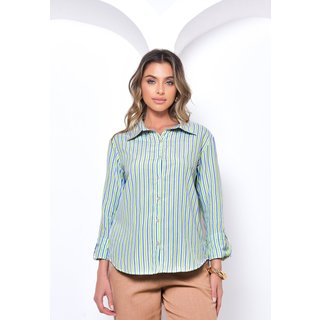Camisa Listrada Crorela Azul Verde