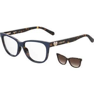 Armação Clip On Moschino Love Mol052/Cs 086 - Marrom 53