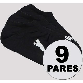 Kit Meia Puma Sapatilha 9 Pares Feminina Preta