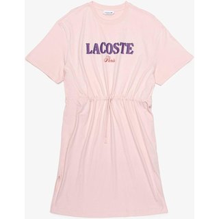 Vestido Camiseta de Malha de Algodão Oversized Rosa