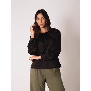 BLUSA MANGA LONGA BUFANTE PRETA