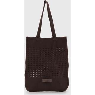 Bolsa Feminina Brizza Arezzo Grande Trama Marrom