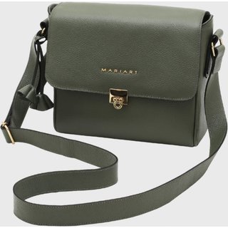 Bolsa Transversal Couro Mariart Âmbar Army