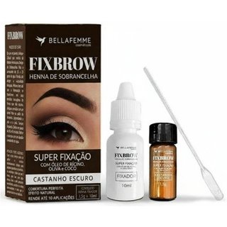 Henna De Sobrancelha Fixbrow Bella Femme Castanho ESCURO