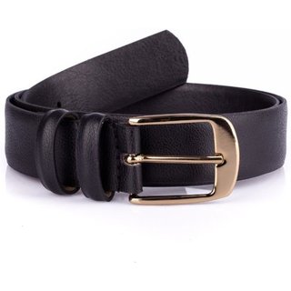 Cinto feminino largo de couro Thalia Preto