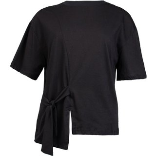 Blusa Feminina Babicat Assimétrica Amarração Preto