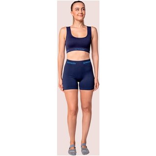 Shorts Feminino Speedo Treino Canelado Com Elastano Marinho