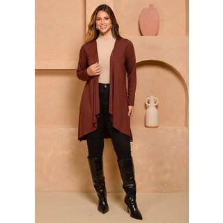 Cardigan Manga Longa BBonnie Isadora Marrom