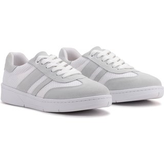 Tênis Bella Nina Feminino Casual Couro Confortável Dia A Dia Caminhada Treino Passeio Trabalho Faculdade Macio Leve Branco Gelo