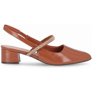 Sapato Slingback Taci Salto Médio Ocre