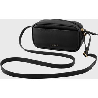 Bolsa Transversal Couro Mariart Quinoa Preta