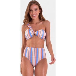 Biquíni Areia Branca Baly Hot Pant Stripe Azul