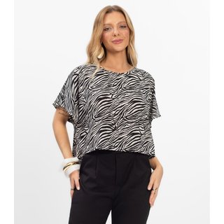 Blusa Feminina em Liganeti Infinita Cor Preto