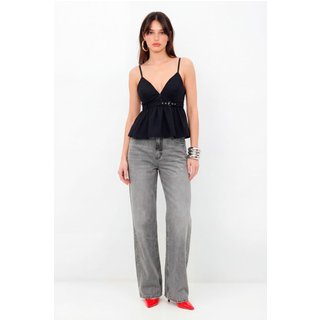 Blusa Peplum Faixa Ajustável Feminina Inblanche