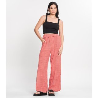 Conjunto Feminino Cropped e Calça Estampada Select Laranja
