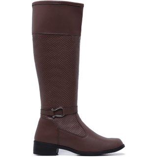 Bota Cano Longo Montaria Feminina Estilo Country Schiareli 11070 Cappuccino