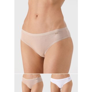 Kit 2pçs Calcinha Lupo Biquíni Loba Clássica Bege e Branca