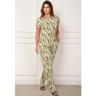Macacão Longo M/C Decote Canoa BBonnie Mel Listra Verde